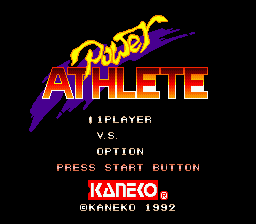 Power Athlete title screen for Sega Mega Drive